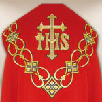 Embroidered cope "IHS"