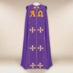 Embroidered purple Cope Alpha Omega PX