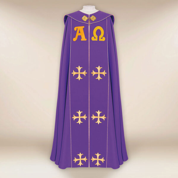 Embroidered purple Cope Alpha Omega PX