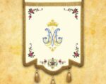 Embroidered Banner – Queen of the Holy Rosary