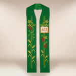 Stuła haftowana “Alfa Omega”