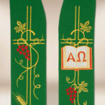 Stuła haftowana “Alfa Omega”