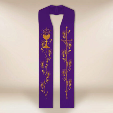 Stuła haftowana “Kielich z kłosami”