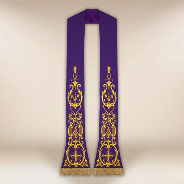 embroidered liturgical stole cross