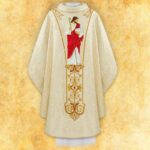 Liturgical chasuble Good Shepherd embroidered