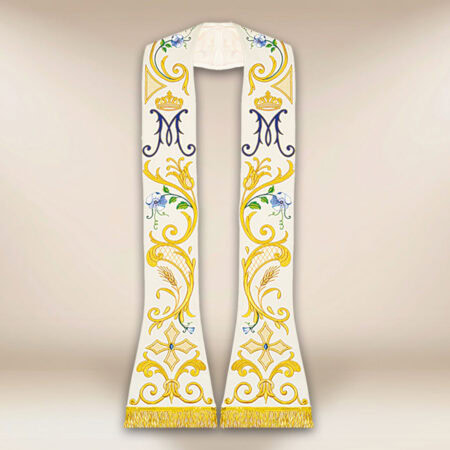 Stuła haftowana rzymska “Maryjna”