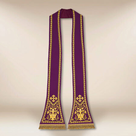 Stuła Haftowana Rzymska “Z Ornamentem”