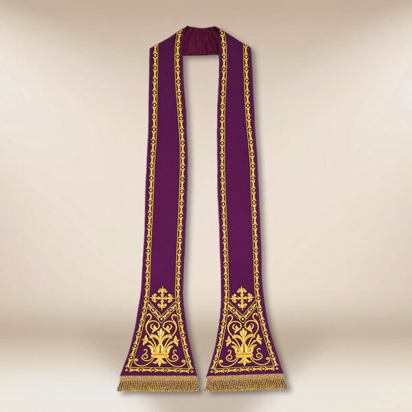 Stuła Haftowana Rzymska “Z Ornamentem”