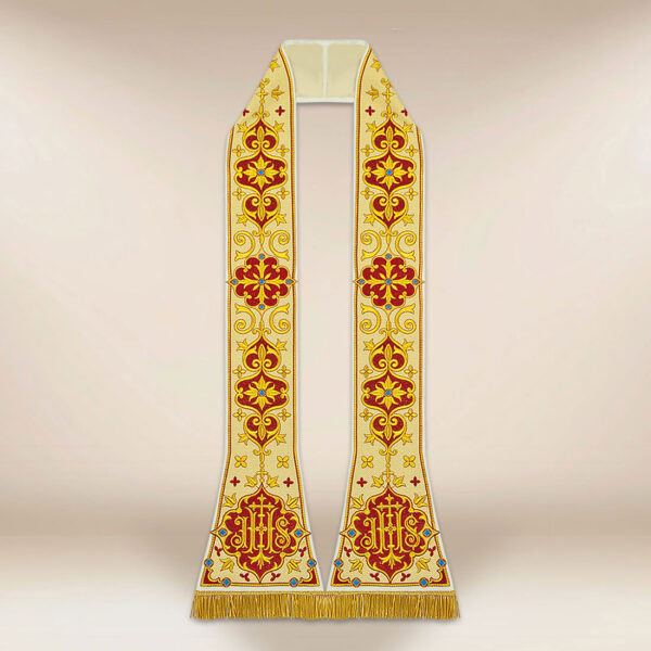 Stuła rzymska haftowana “Ostatnia Wieczerza”