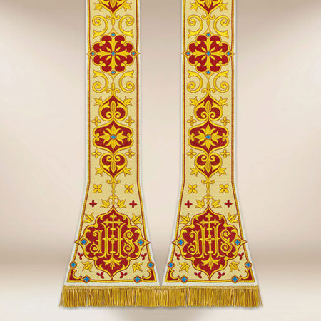 Stuła rzymska haftowana “Ostatnia Wieczerza”