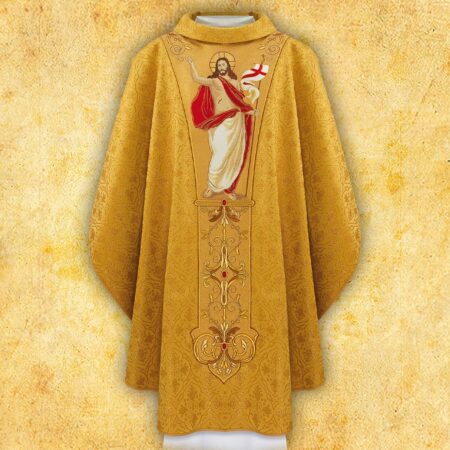 Embroidered Chasuble “Jesus Risen” Gold