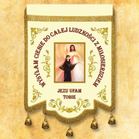 Double-sided Banner – St. Faustina and Jesus the Merciful