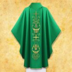 Liturgical chasuble with a cross motif