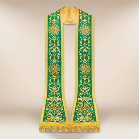 Stuła haftowana rzymska “Massimo-Verde”