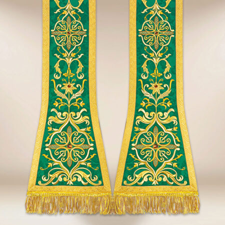 Stuła haftowana rzymska “Massimo-Verde”