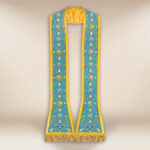 Stuła haftowana rzymska “Massimo-Blu”