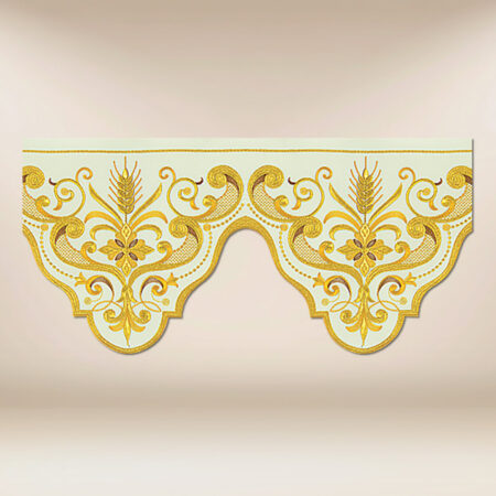 Ecru embroidered lace 590cm