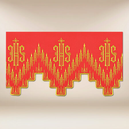 Red embroidered lace 290cm