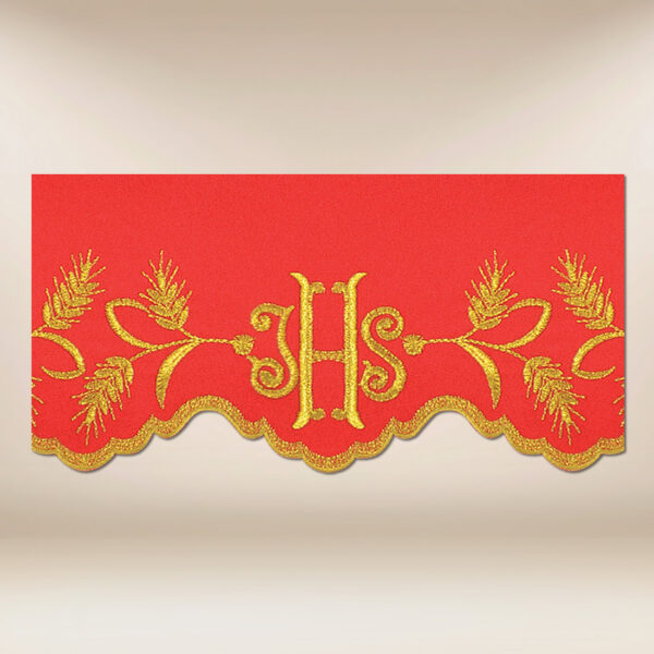 Red embroidered lace 290cm