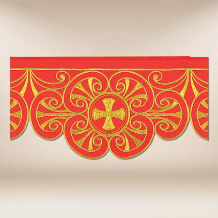 Red embroidered lace 290cm