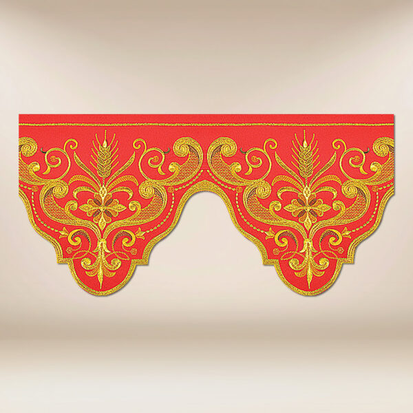 Red embroidered lace 290cm