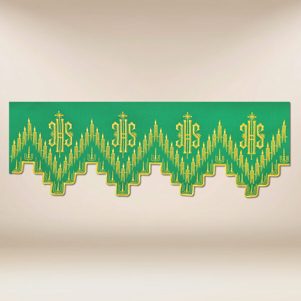 Embroidered lace green 290cm