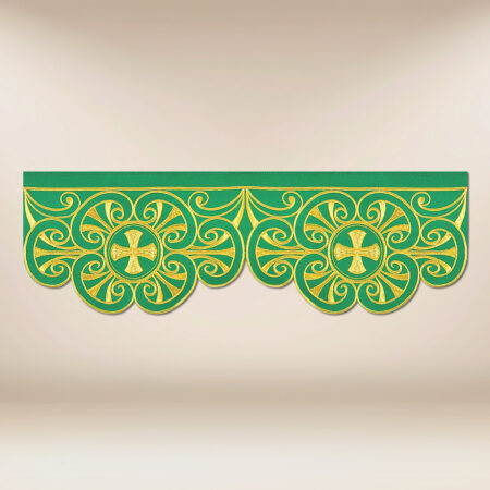 Embroidered lace green 290cm