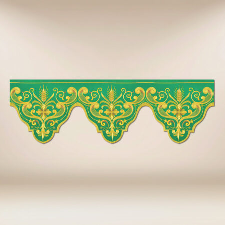 Embroidered lace green 590cm