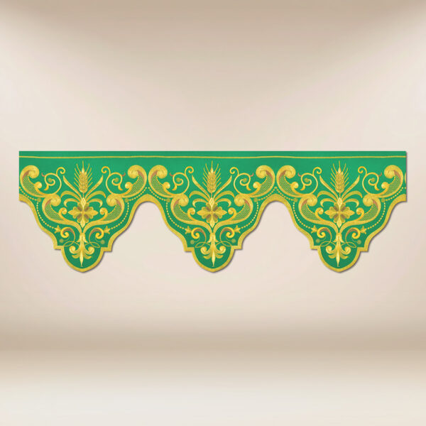 Embroidered lace green 590cm