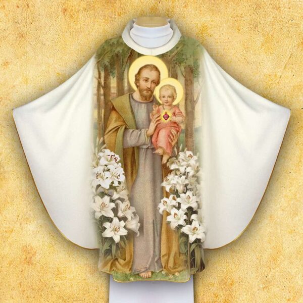 Chasuble photo featuring the image of St. Joseph
