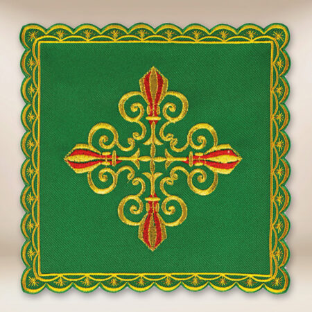 Embroidered pall in green