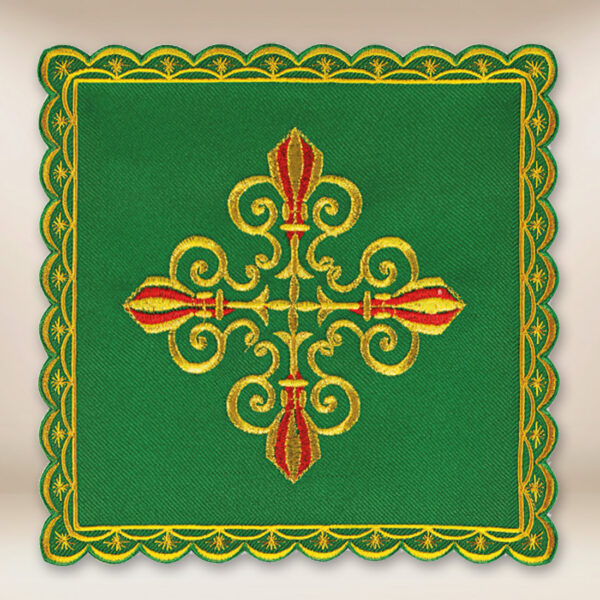 Embroidered pall in green