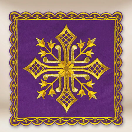 Embroidered pall in purple