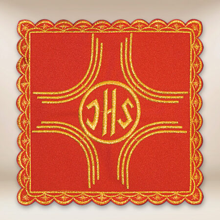 Embroidered pall in red