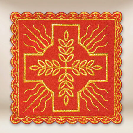 Embroidered pall red