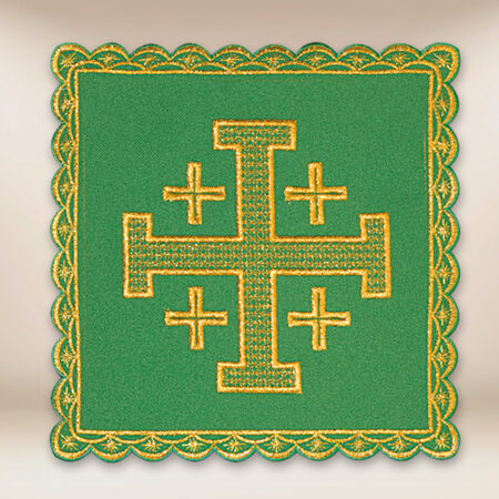 Embroidered pall in green