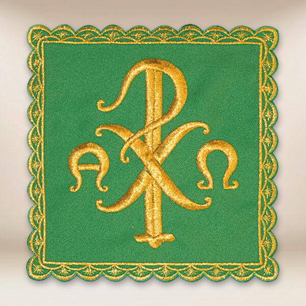 Embroidered pall green