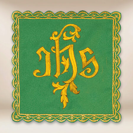 Embroidered pall in green