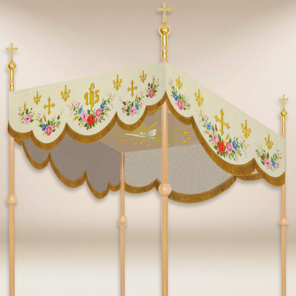 Embroidered canopy for the procession Embroidered canopy for the procession