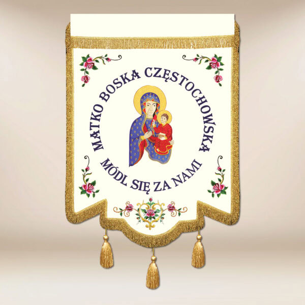Embroidered Banner Our Lady of Częstochowa