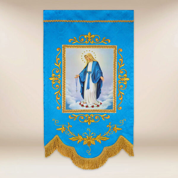 Mini Banner Featuring Our Lady of the Rosary