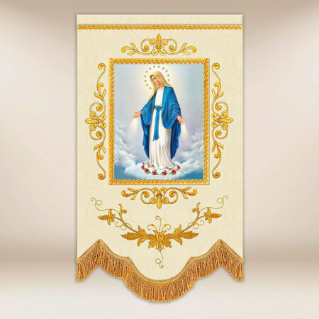 Mini chorągiew haftowana – Matka Boża Niepokalana