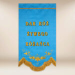 Mini Banner with the Image of Our Lady of the Rosary