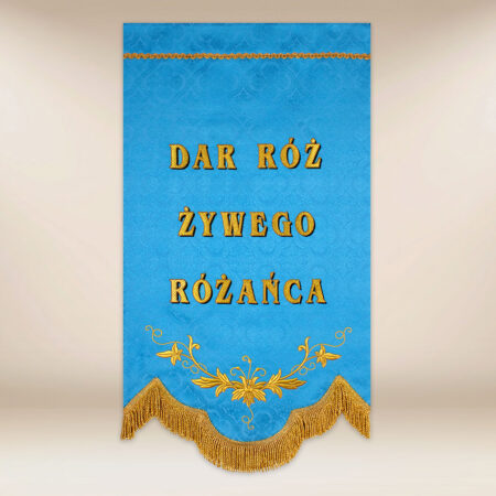 Mini Banner with the Image of Our Lady of the Rosary