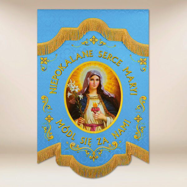 Chorągiew dwustronna „Niepokalane Serce Maryi”