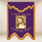 Chorągiew żałobna fioletowa