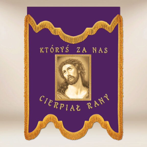 Chorągiew żałobna fioletowa