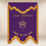 Chorągiew żałobna fioletowa