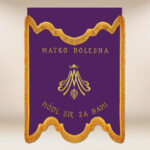 Chorągiew żałobna fioletowa Matka Bolesna