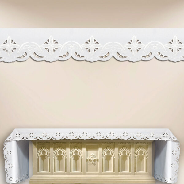 Embroidered liturgical altar cloth